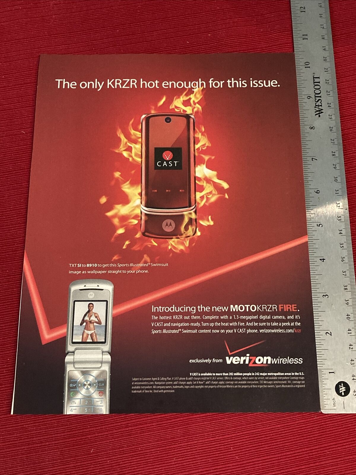 MOTO KRZR Fire Phone Verizon Wireless 2007 Print Ad