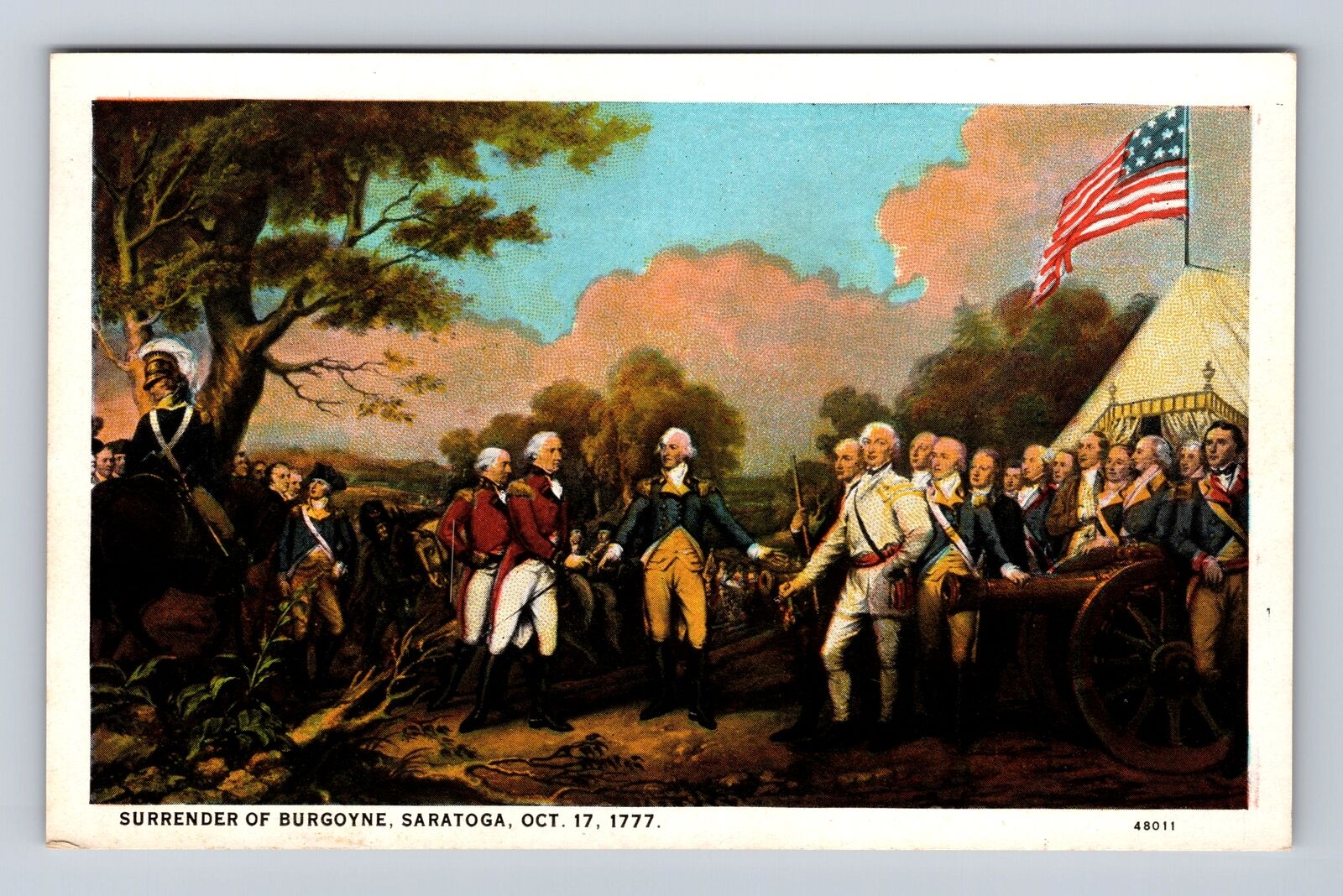 Washington DC, Surrender of Burgoyne Painting in Capitol, Vintage Postcard