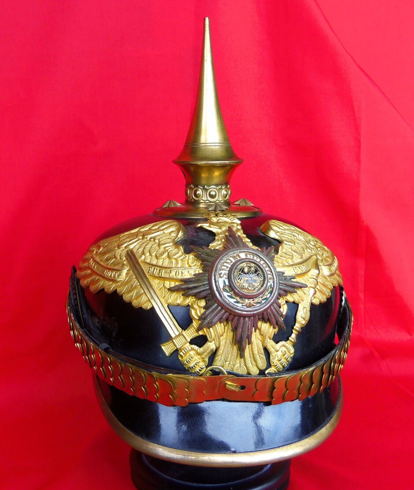 Prussian Garde Officers Pickelhaube with Storage Case.