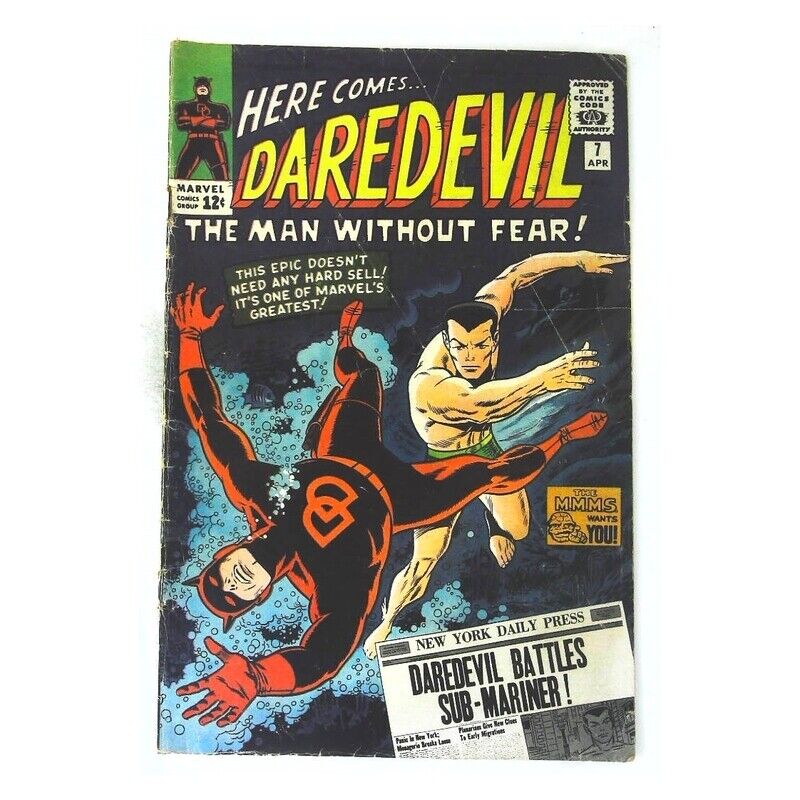 Daredevil #7  - 1964 series Marvel comics VG+ / Free USA Shipping [x\'