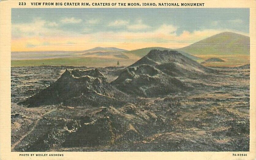 Idaho c1940\'s Craters of The Moon National Monument from Big Crater Rim  ZB1