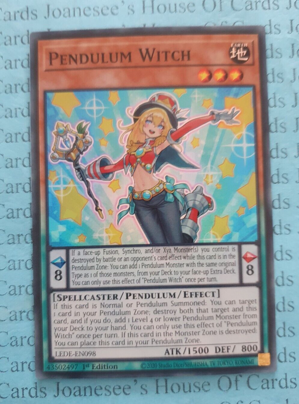 LEDE-EN098 Pendulum Witch Super Rare Yu-Gi-Oh Card 1st Edition New