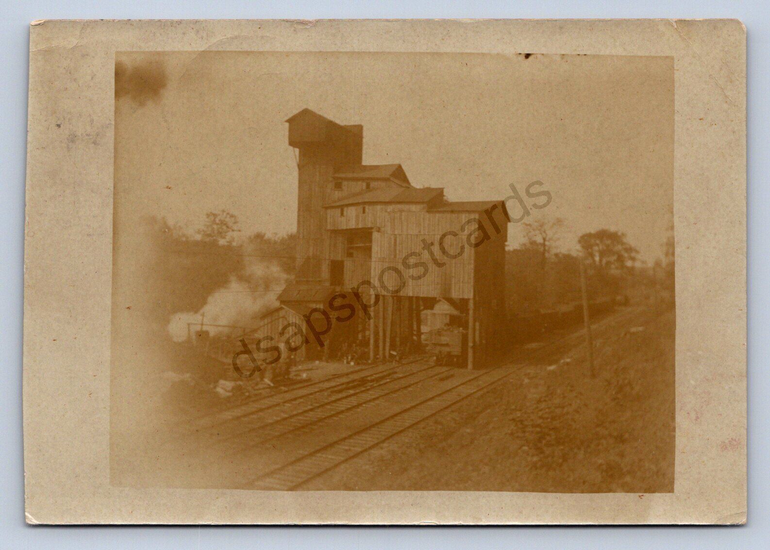 J87/ Bayard Ohio RPPC Postcard c1910 Coal Mine Tipple Lisbon Railroad 1073