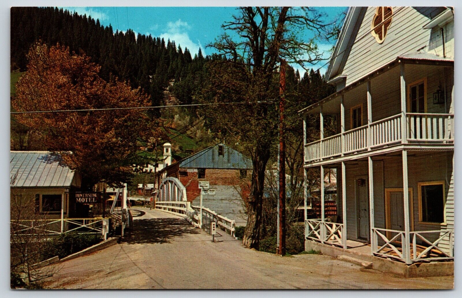 Postcard Downieville, Along The Yuba River, Downieville California Unposted