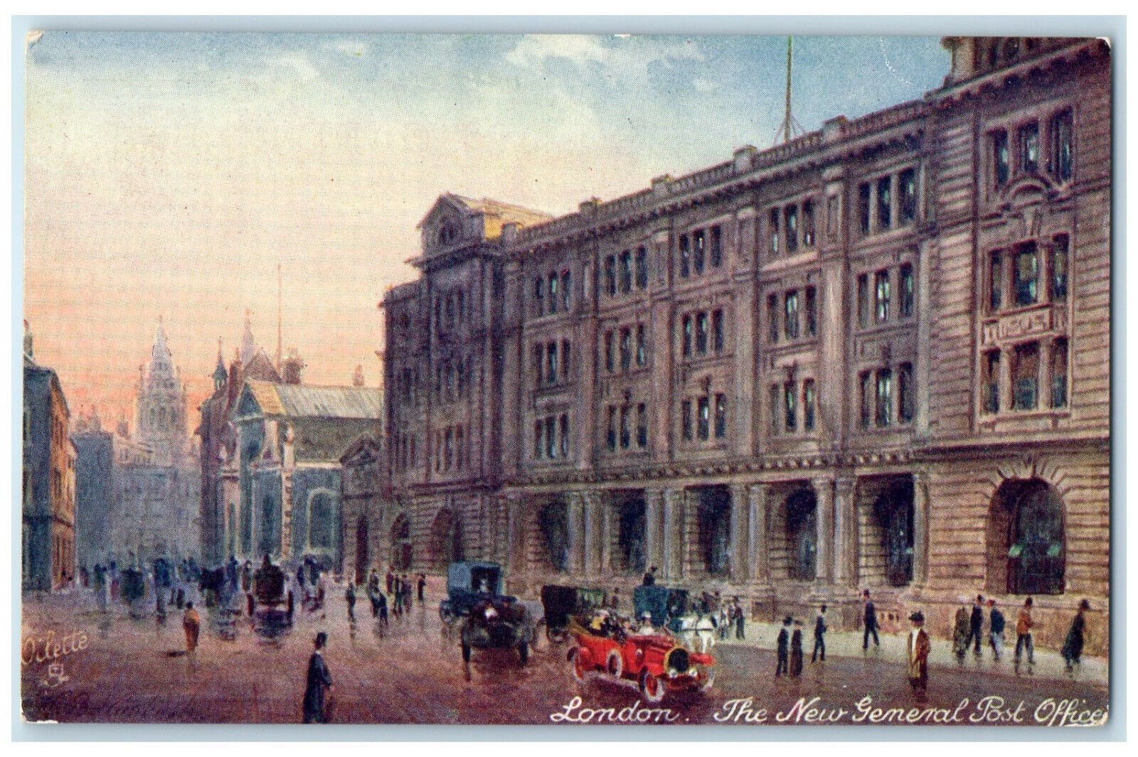 c1910 New General Post Office London England Oilette Tuck Art Postcard