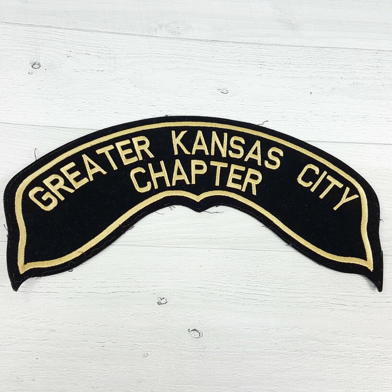 Greater Kansas City Chapter Motorcycle Rider Club Group Embroidered Jacket Patch