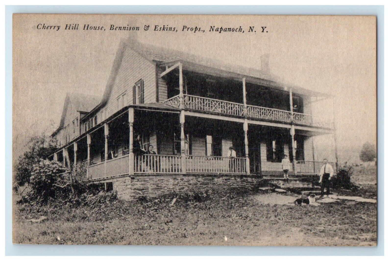 c1910\'s Cherry Hill House Bennison Eskins Props Napanoch New York NY Postcard