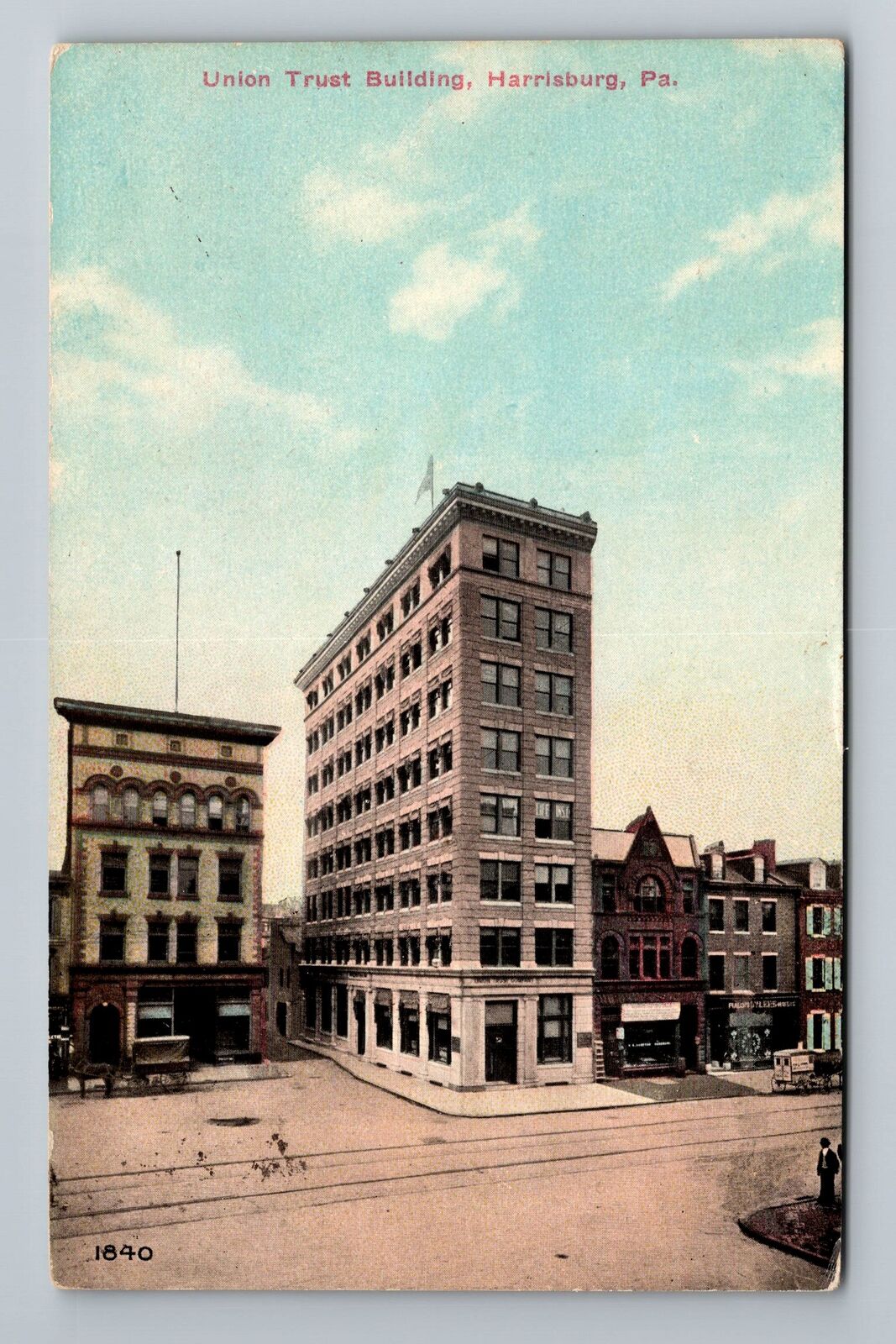 Harrisburg PA-Pennsylvania, Union Trust Building, Vintage Postcard