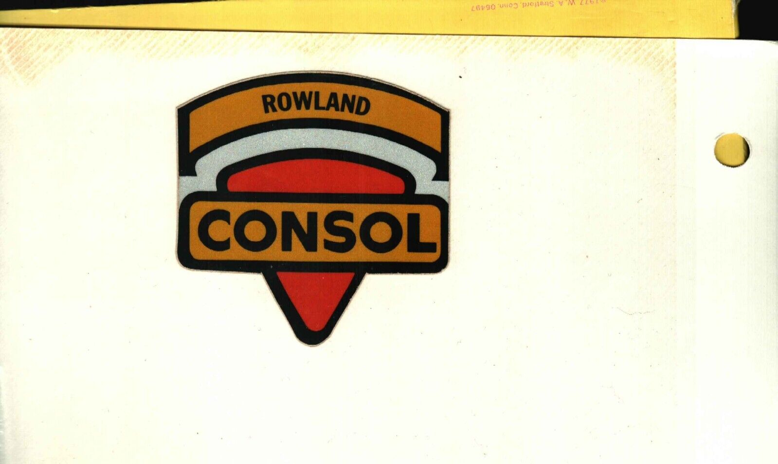 2ND PRINT SHIELD CONSOL ROWLAND BROWN BACK CONSOL COAL MINING STICKER # 1333
