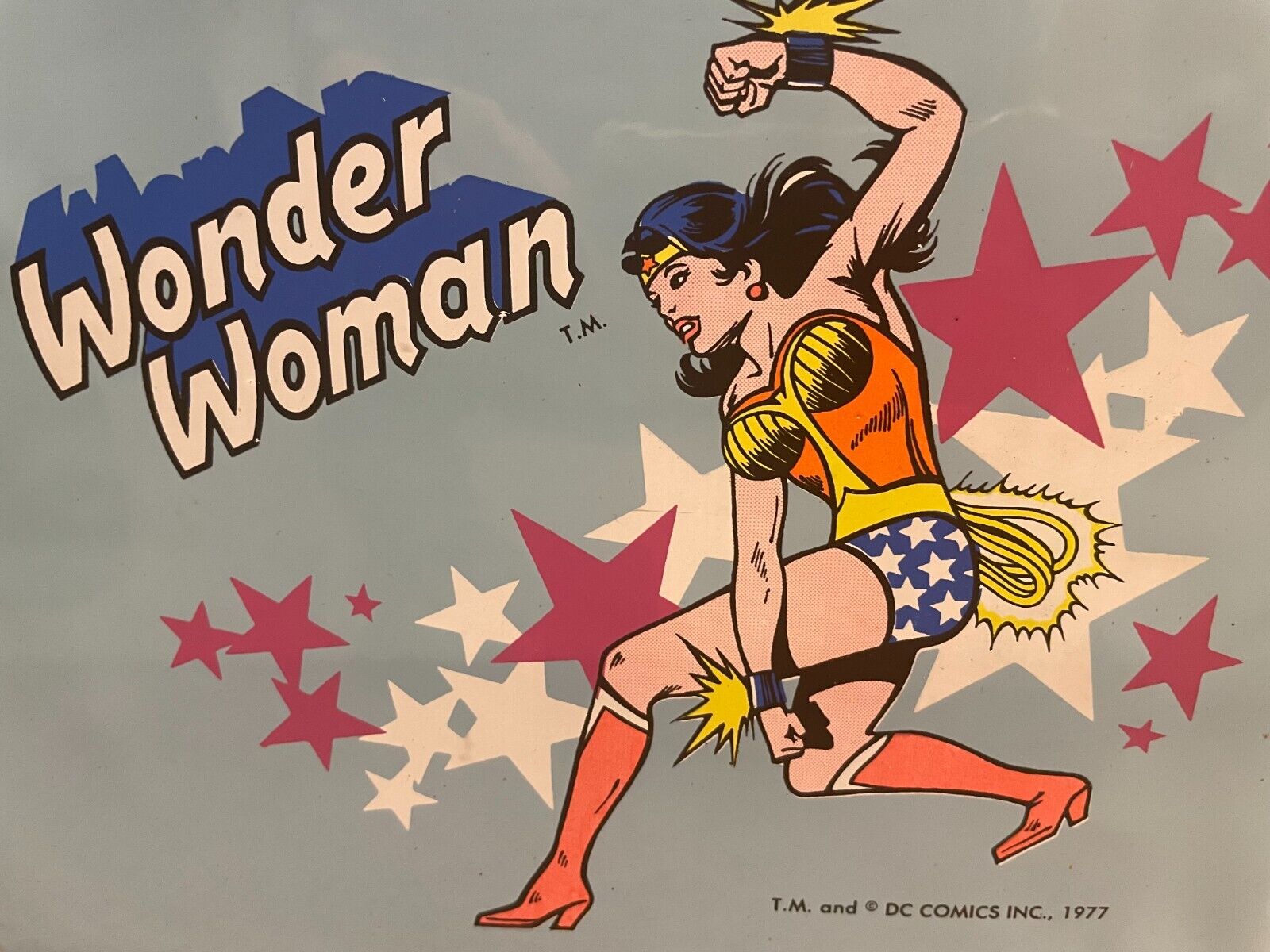 Wonder Woman Vinyl Lunchbox with Thermos, Vintage 1977