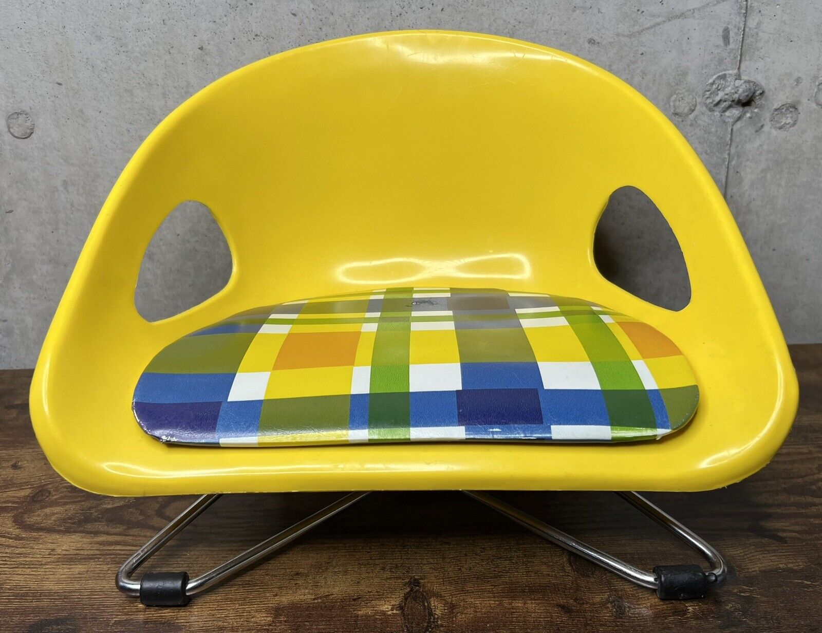 Cosco Child Booster Chair Seat Vintage Mid-Century Modern Kids MCM Atomic Yellow