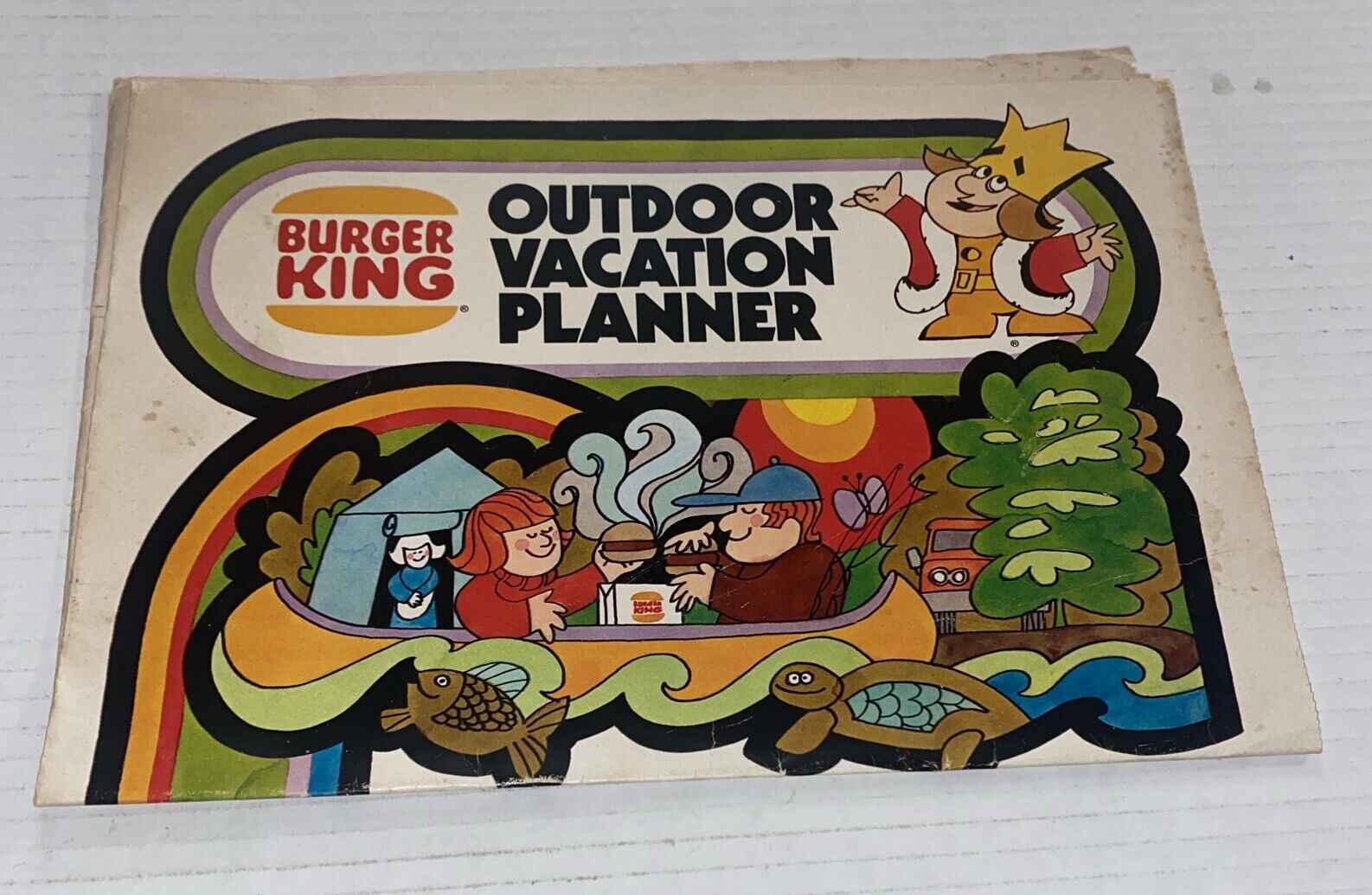 VTG 1973 Burger King Outdoor Vacation Planner Fishing Camping Tonka Starcraft