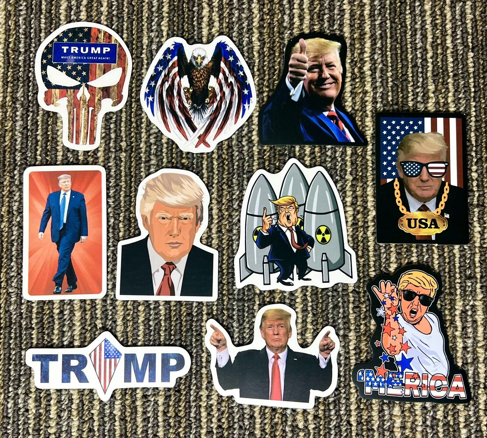 10x President Donald Trump 2024 Stickers MAGA Republican *TAKE AMERICA BACK*