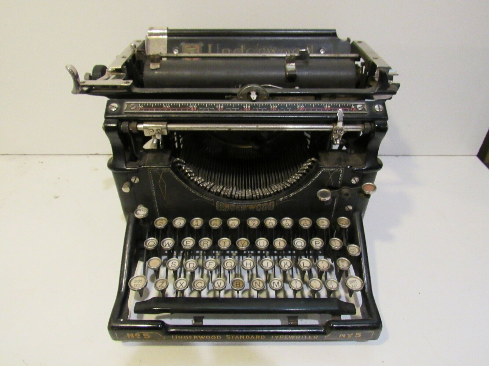 Vintage 1917 Underwood Standard Typewriter No. 5 Deco Hemingway Rare Classic 