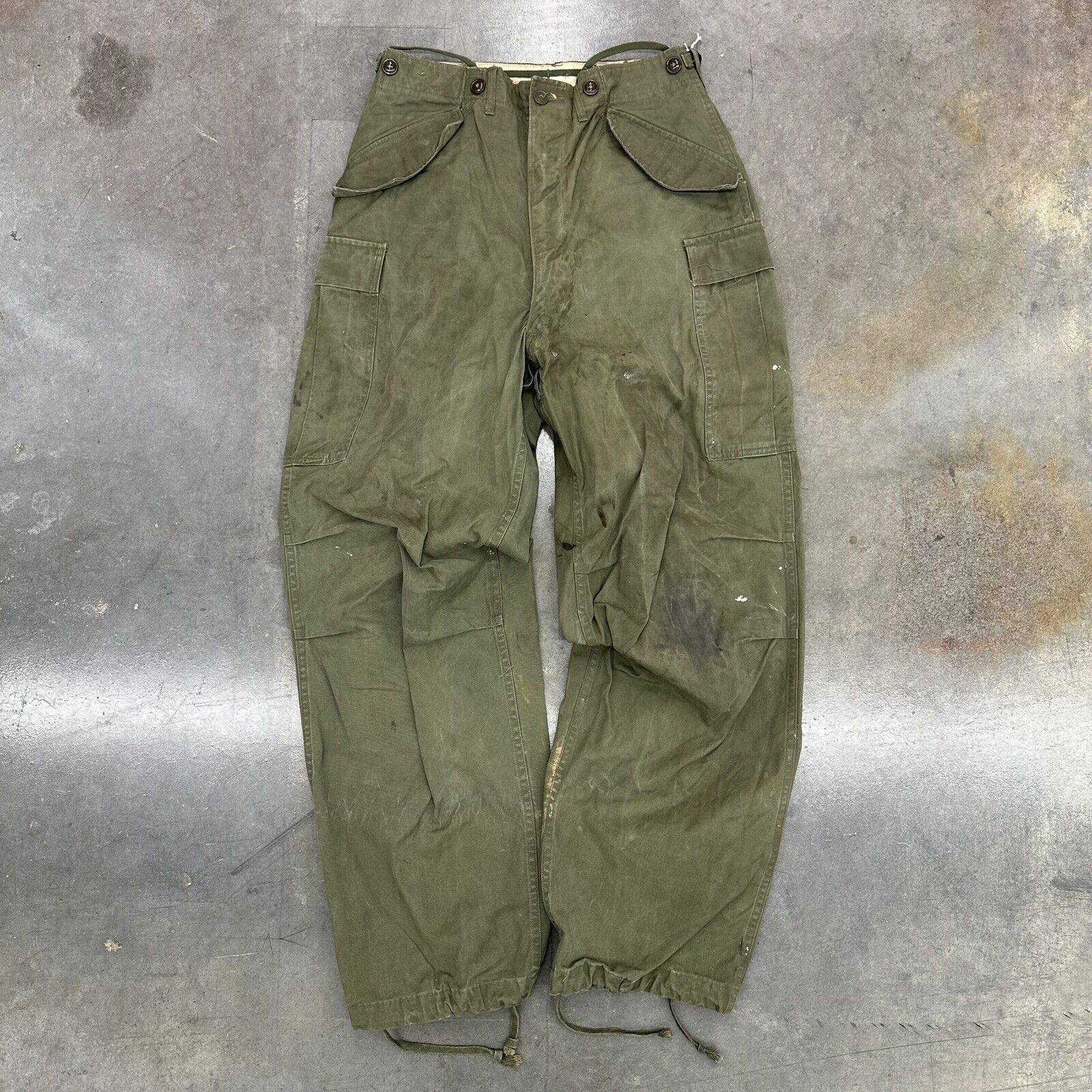 Vintage 1950s US Army Cold Weather Field Pants Shell Korean War 32 X 32