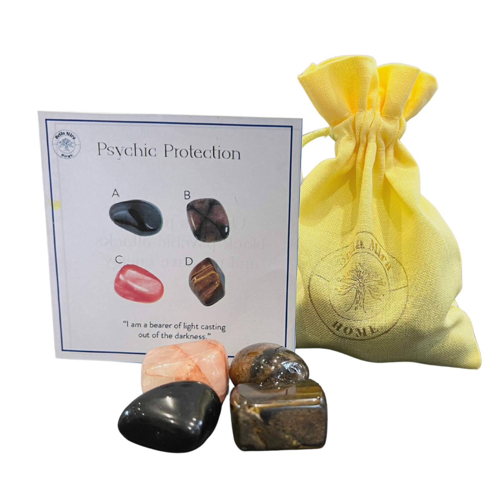 Psychic Protection Spiritual Healing Crystals Gift Pack Negative Energy Home