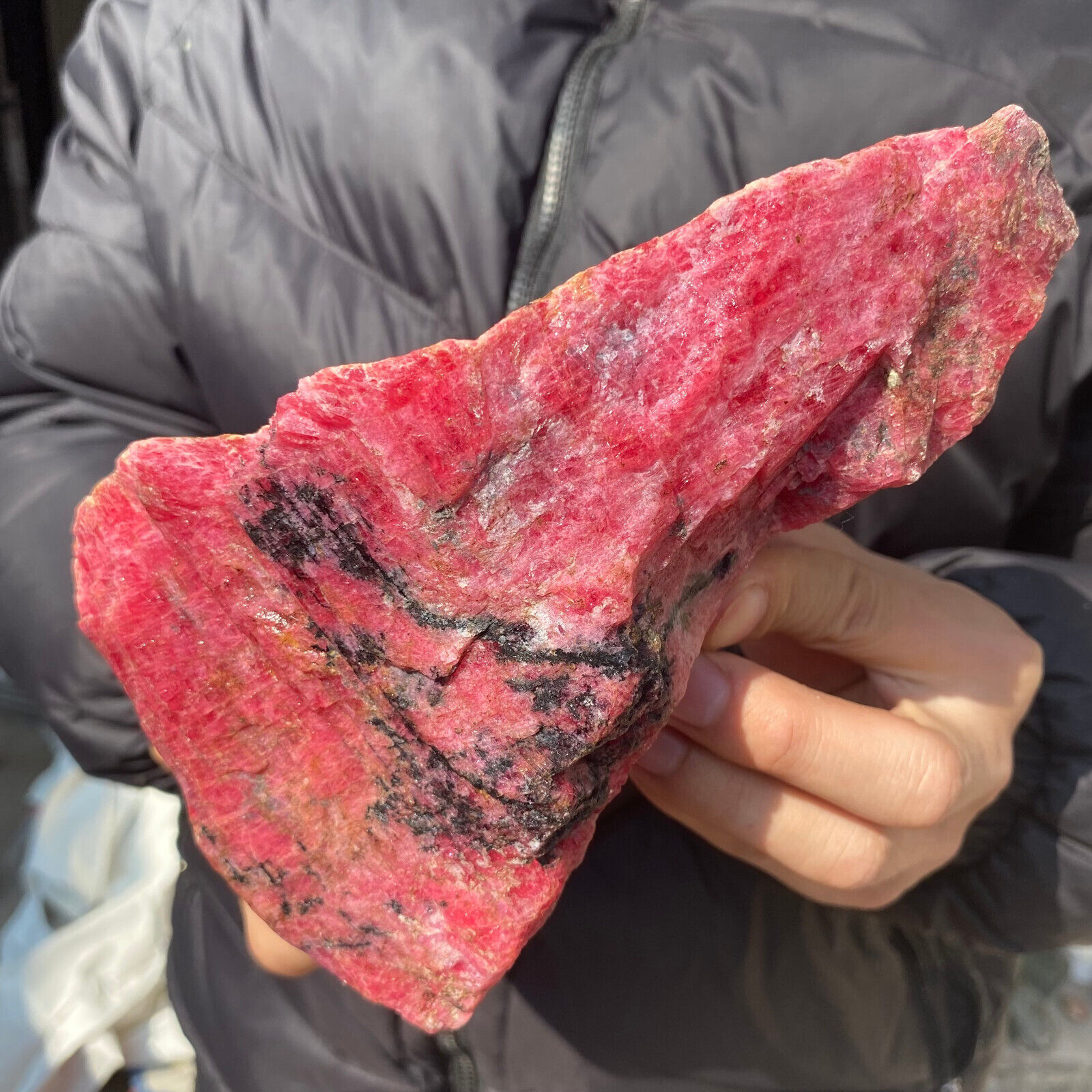 5.6lb Amazing nature pink Rhodonite raw quartz crystal rough mineral specimens