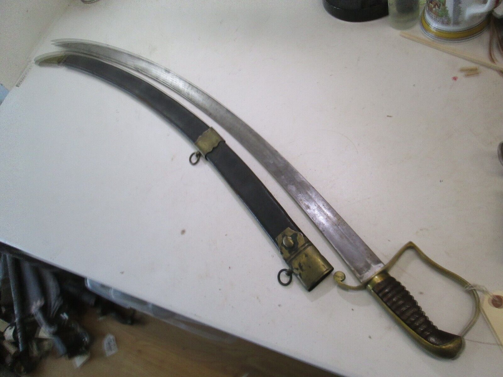 US WAR OF 1812 SWORD AND SCABBARD UNMARKED DECEINT CONDITION #A10