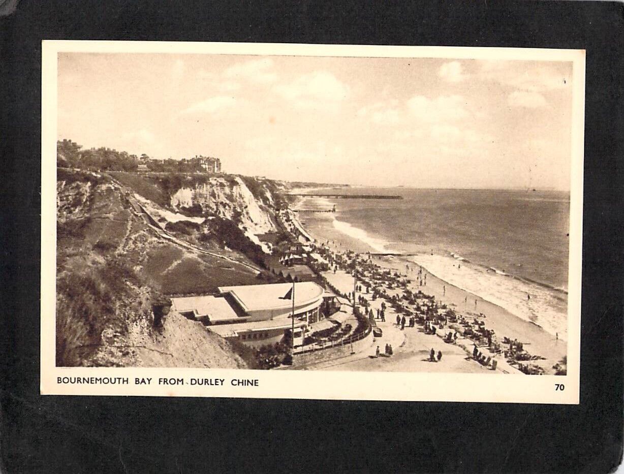 C1682 UK Bournemouth Bay from Durley Chine vintage postcard