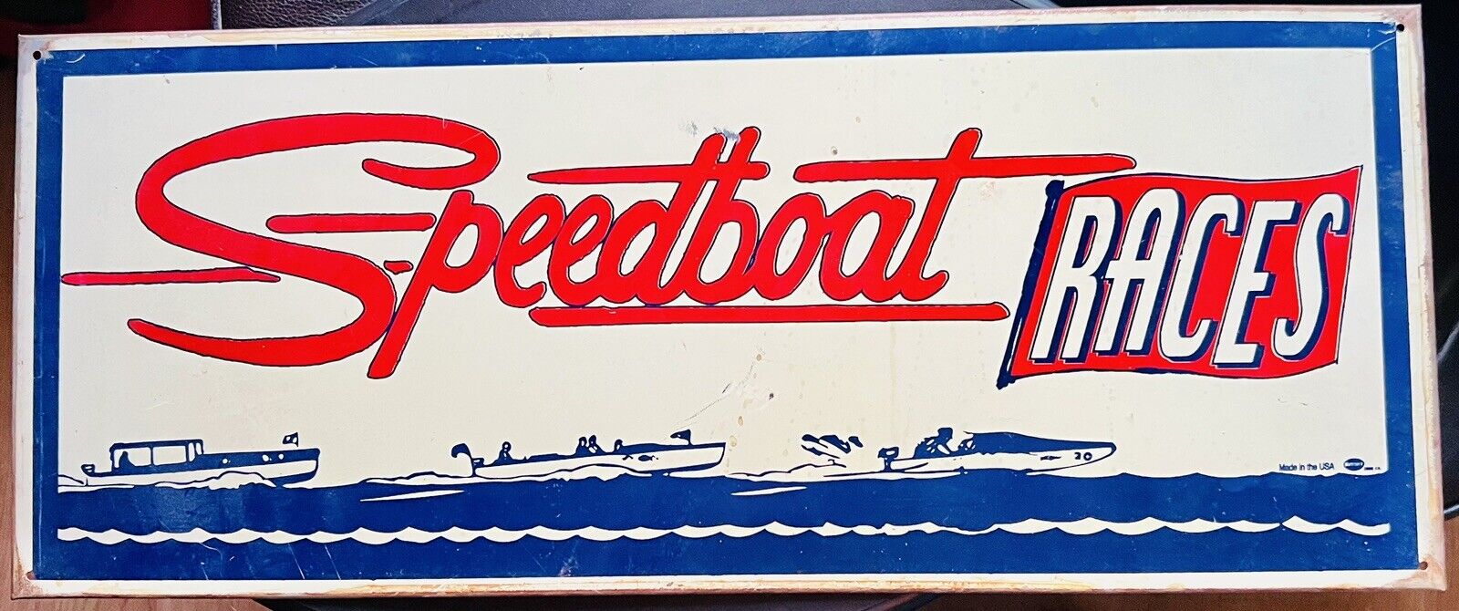 Vintage Speedboat Race Sign
