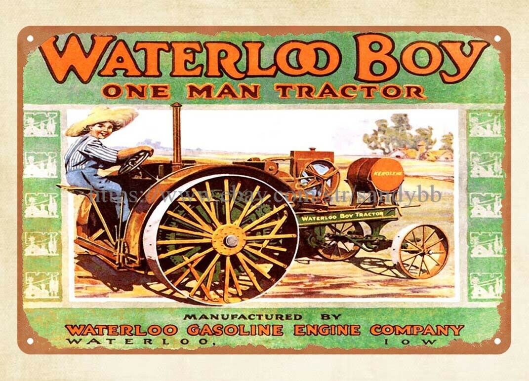 wall posters for home THE WATERLOO BOY one man tractor metal tin sign