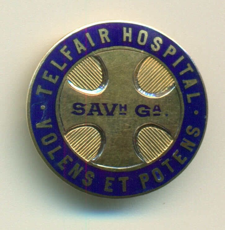 Rare antique 1913 Telfair Hospital Nursing School pin - Savannah GA - WoW
