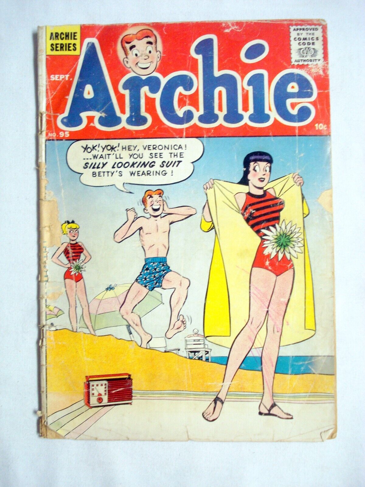 Archie Comics #95 1958 Poor Condition  Swimsuit Cover