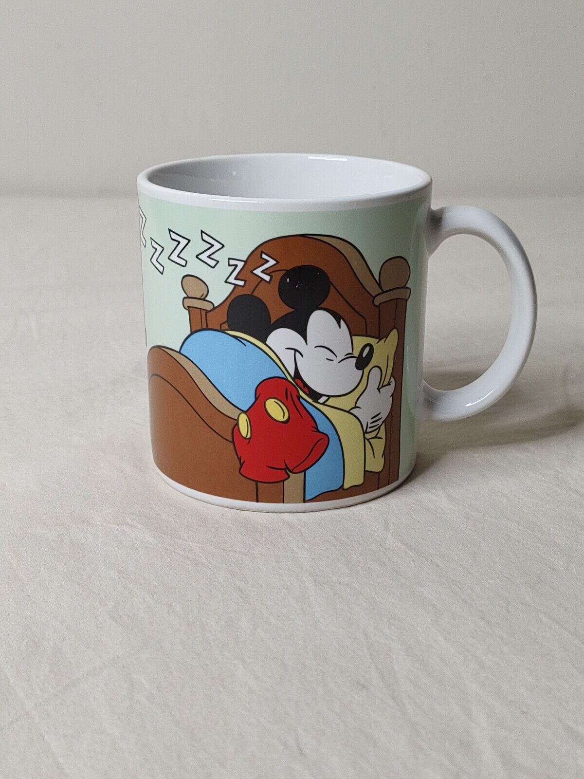 1985 Vintage Walt Disney Applause Mug Mickey sleeping #5776