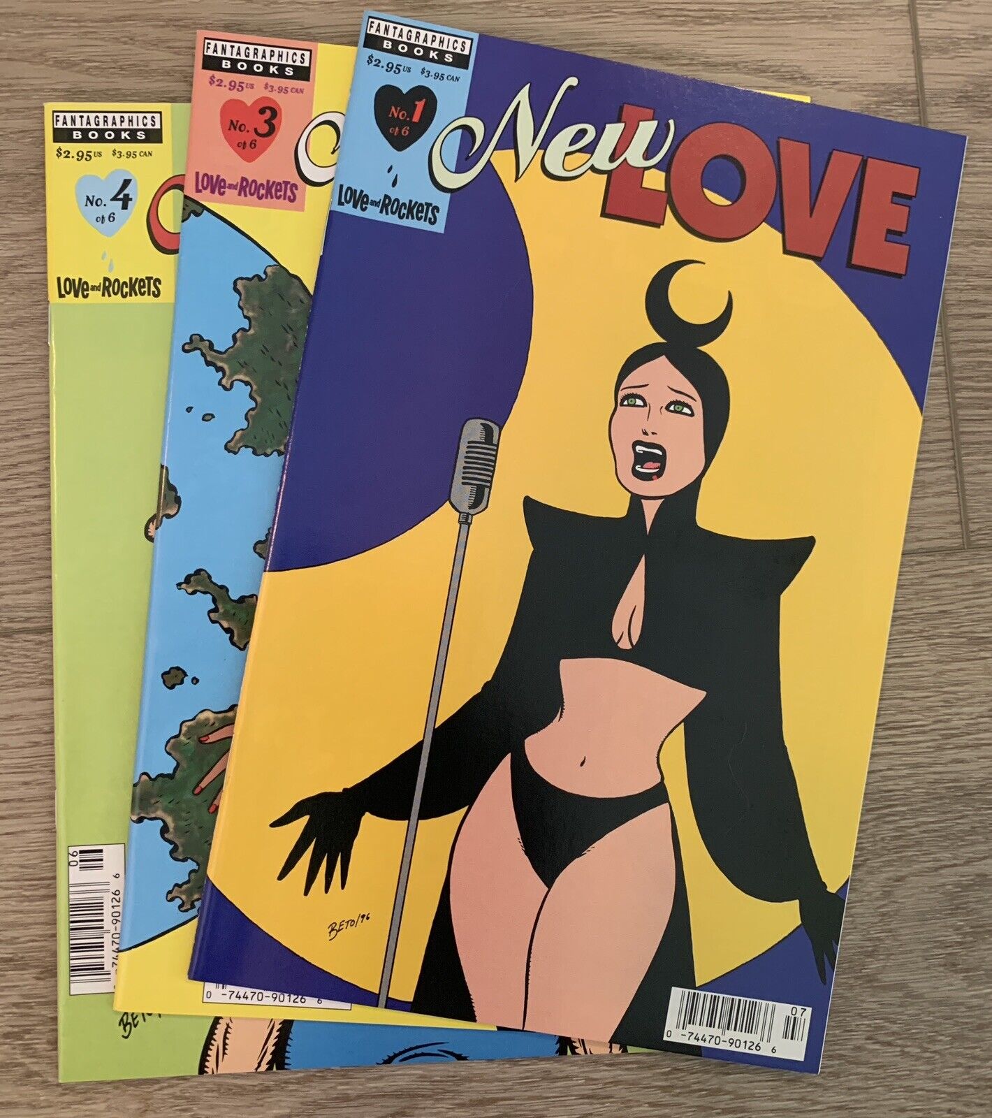 NEW LOVE #’s 1, 3, & 4 1996 GILBERT HERNANDEZ FANTAGRAPHICS Comic Book Lot