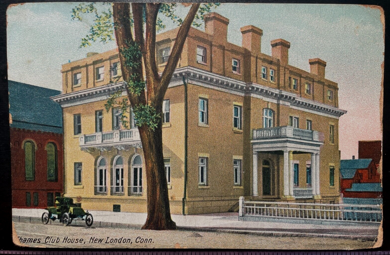 Vintage Postcard 1908 Thames Club House, New London, Connecticut (CT)