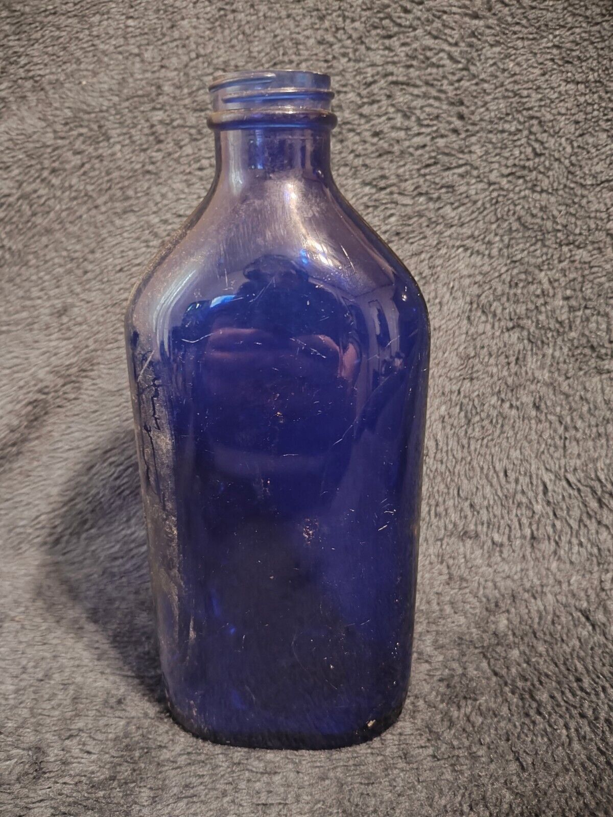 Vintage Phillips Milk Of Magnesia Cobalt Blue Glass Bottle, 9'' Tall