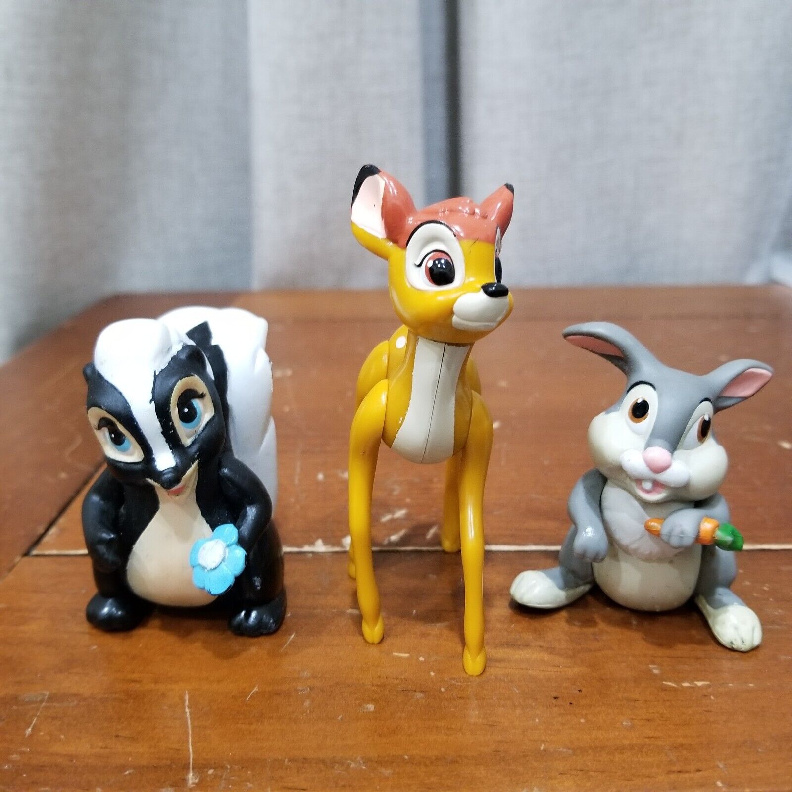 Vintage Disney Bambi, Thumper, and flower Lot of 2 Figurines