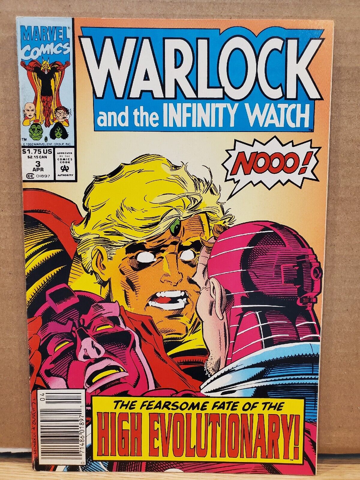 Warlock and The Infinity Watch #3 (1992) Newstand Copy, Marvel Comics