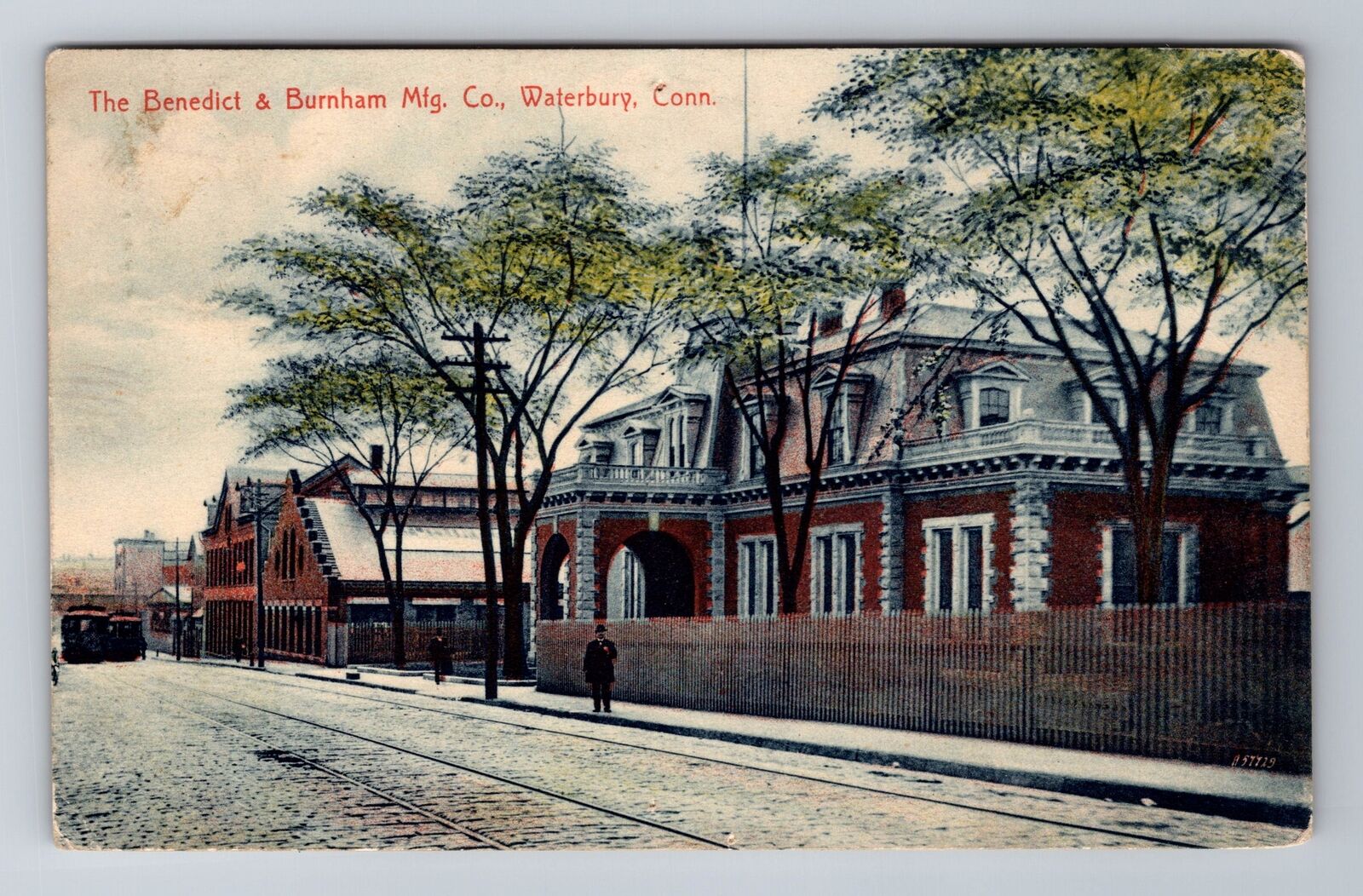 Waterbury CT-Connecticut, Benedict & Burnham Mfg. Company Vintage c1908 Postcard