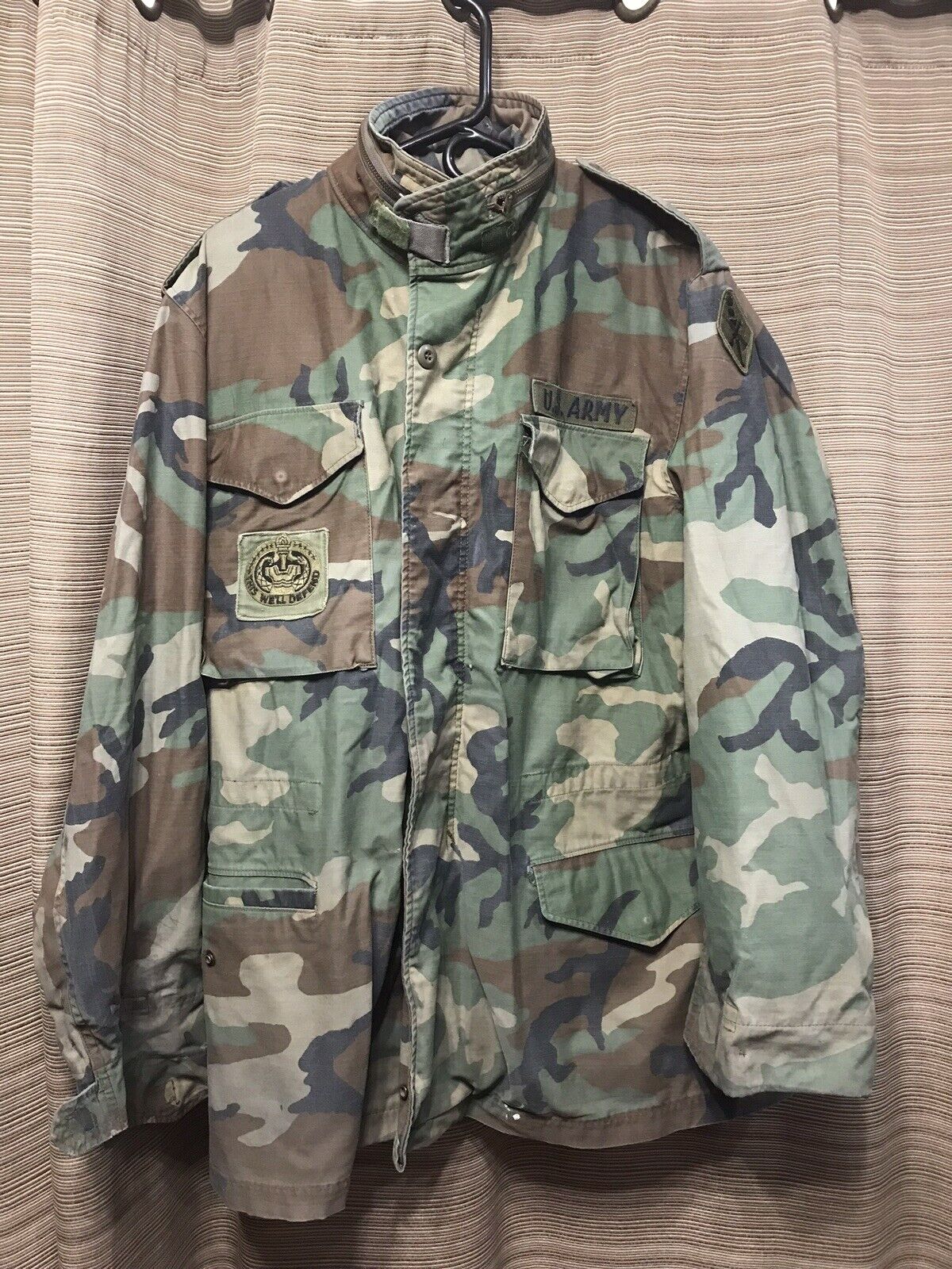 Vintage Tri Color Camouflage US ARMY “This We’ll Defend” Jacket