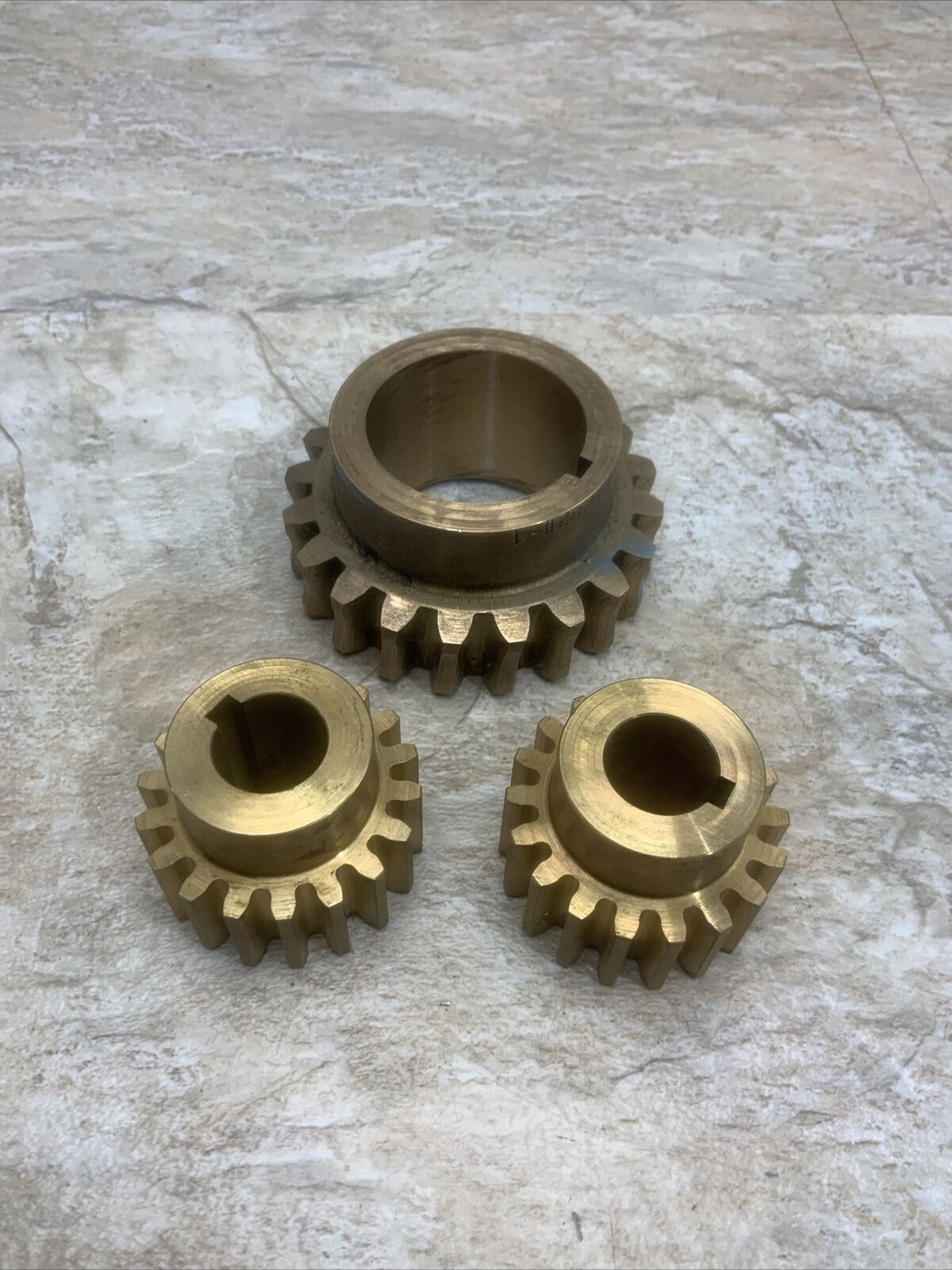 Lot of 3 Brass Gears for Parts Steampunk Art Craft Project Industrial ￼