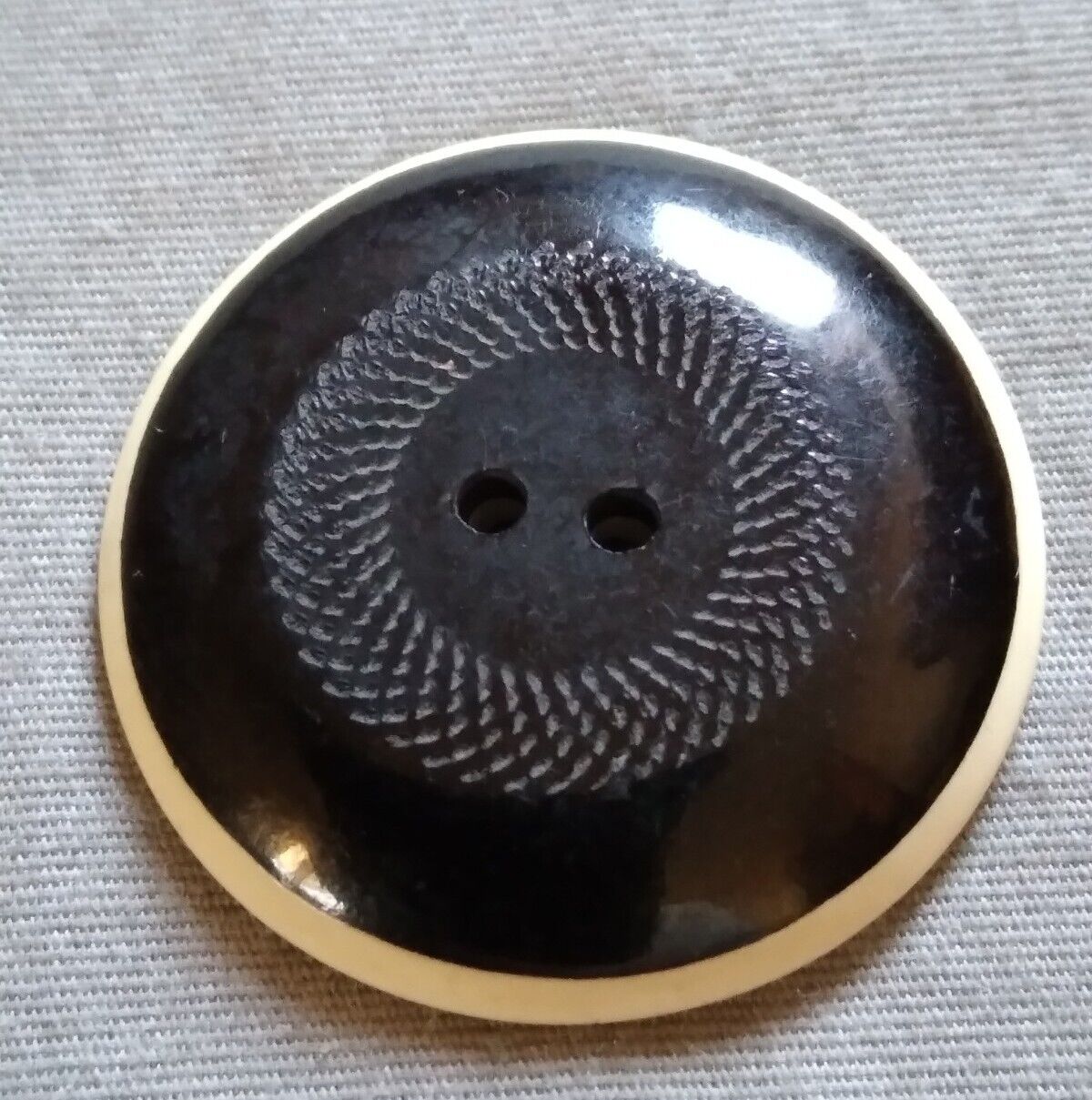 Vintage Layered Plastic Button.