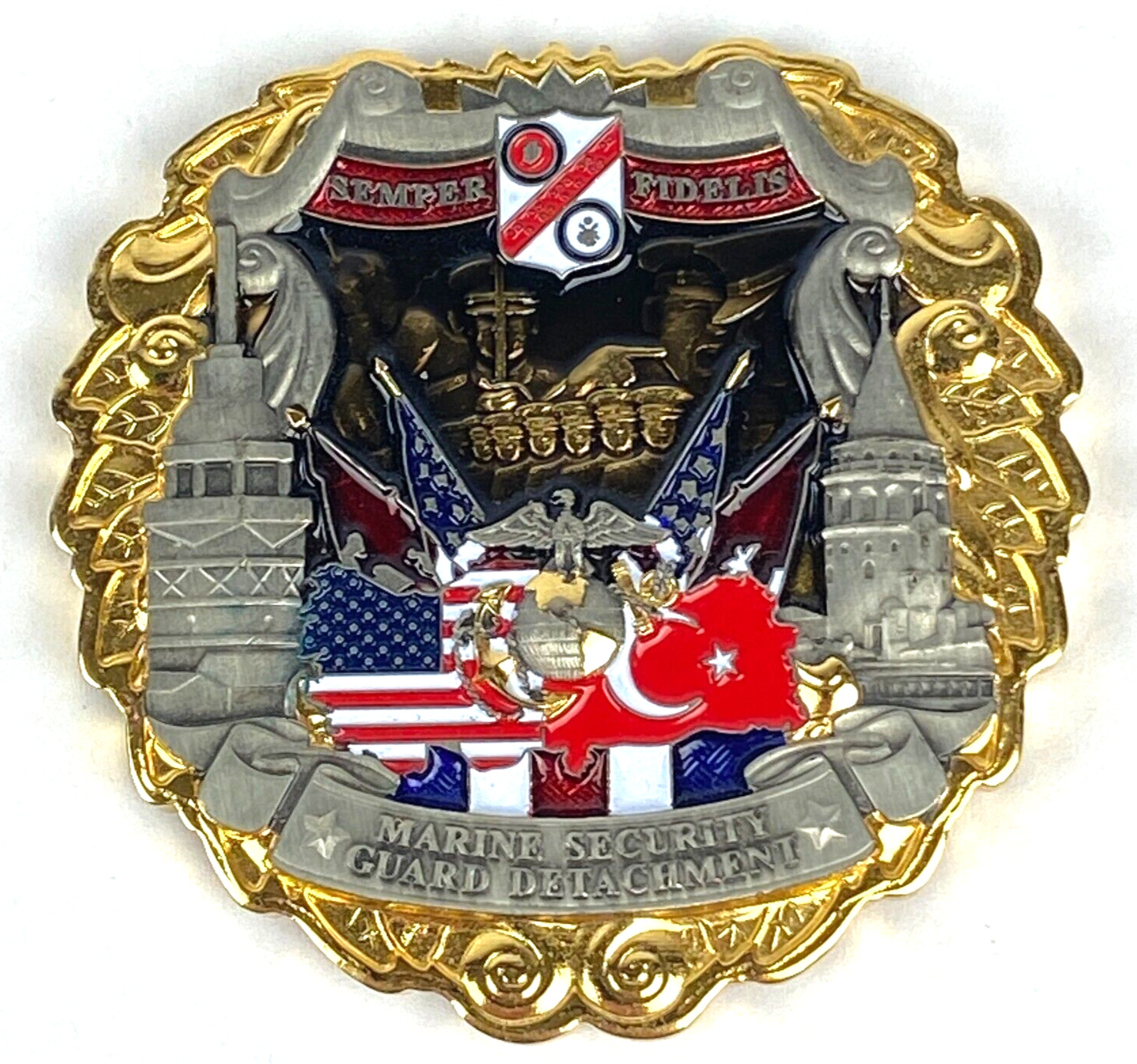 MSG Det Marine Security Guard Detachment Istanbul Turkey American Consulate Coin