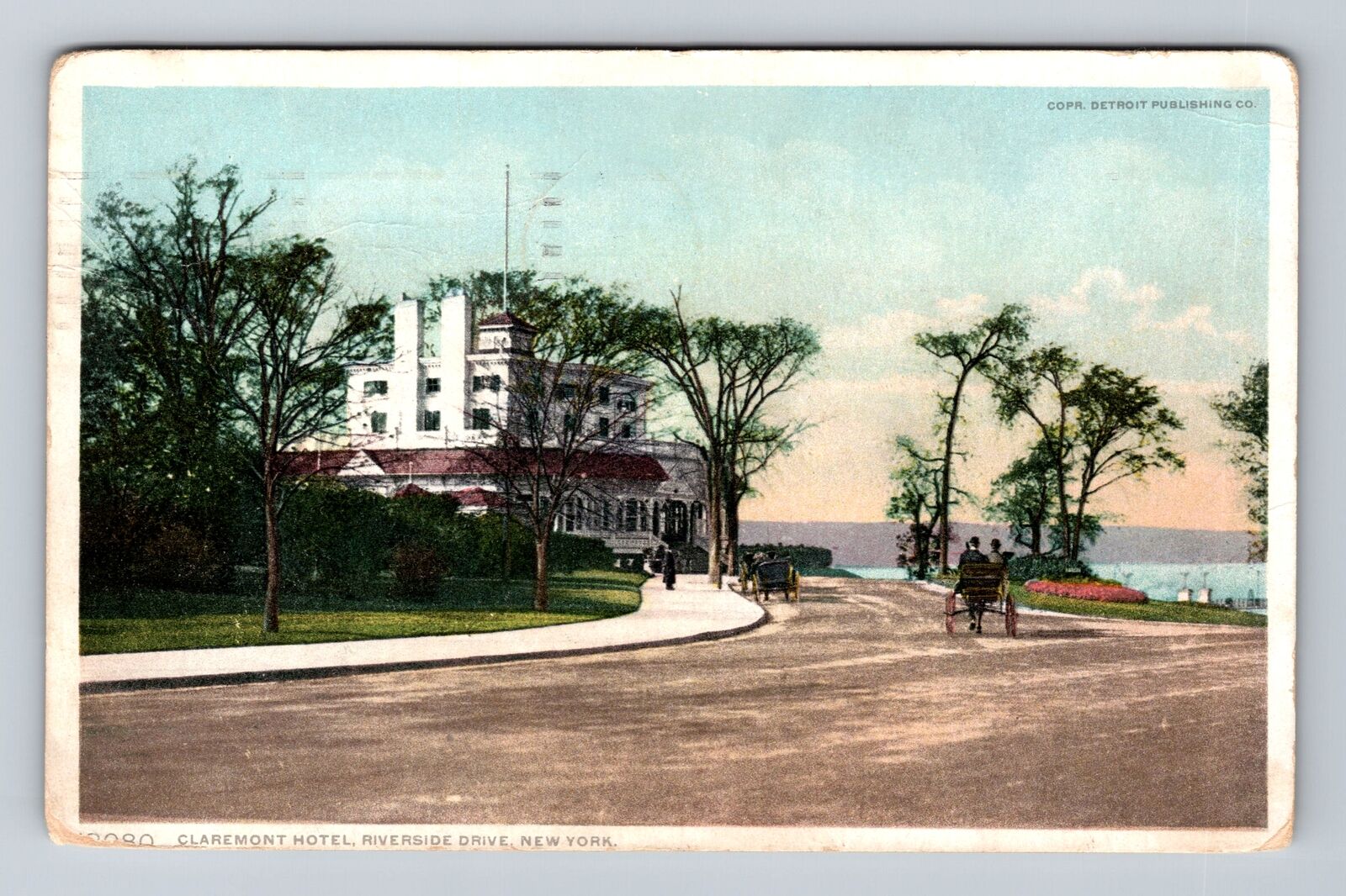New York City, Claremont Hotel, Advertising, Antique Vintage c1910 Postcard