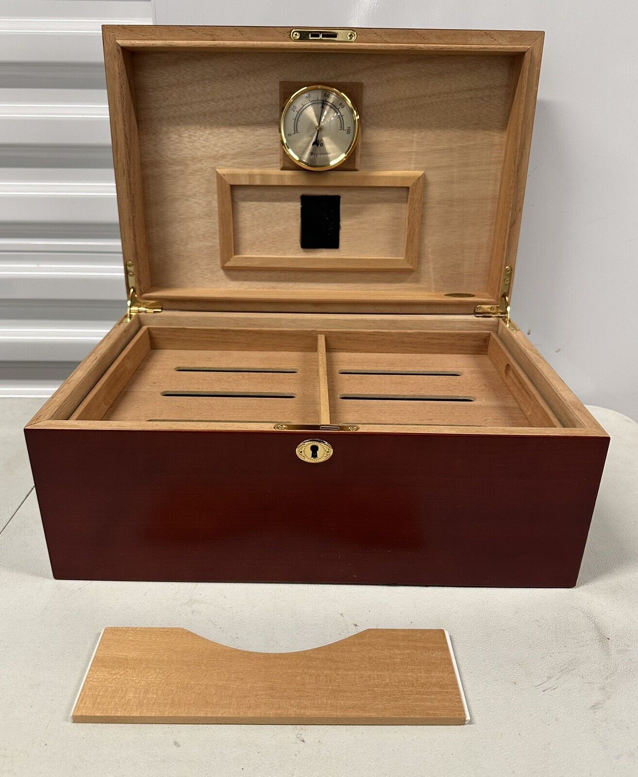 Prestige Import Group Monte Carlo Cherry Humidor with Tray & Side Handles
