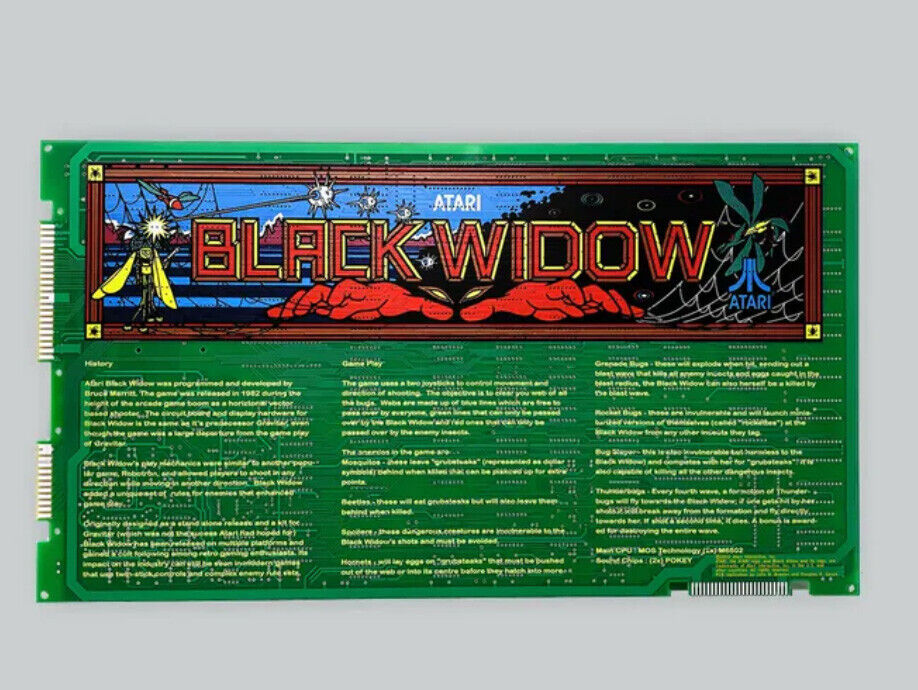 Atari BLACK WIDOW Arcade GAME PCB Board LIMITED EDITION LOW SERIAL #0014 WOW