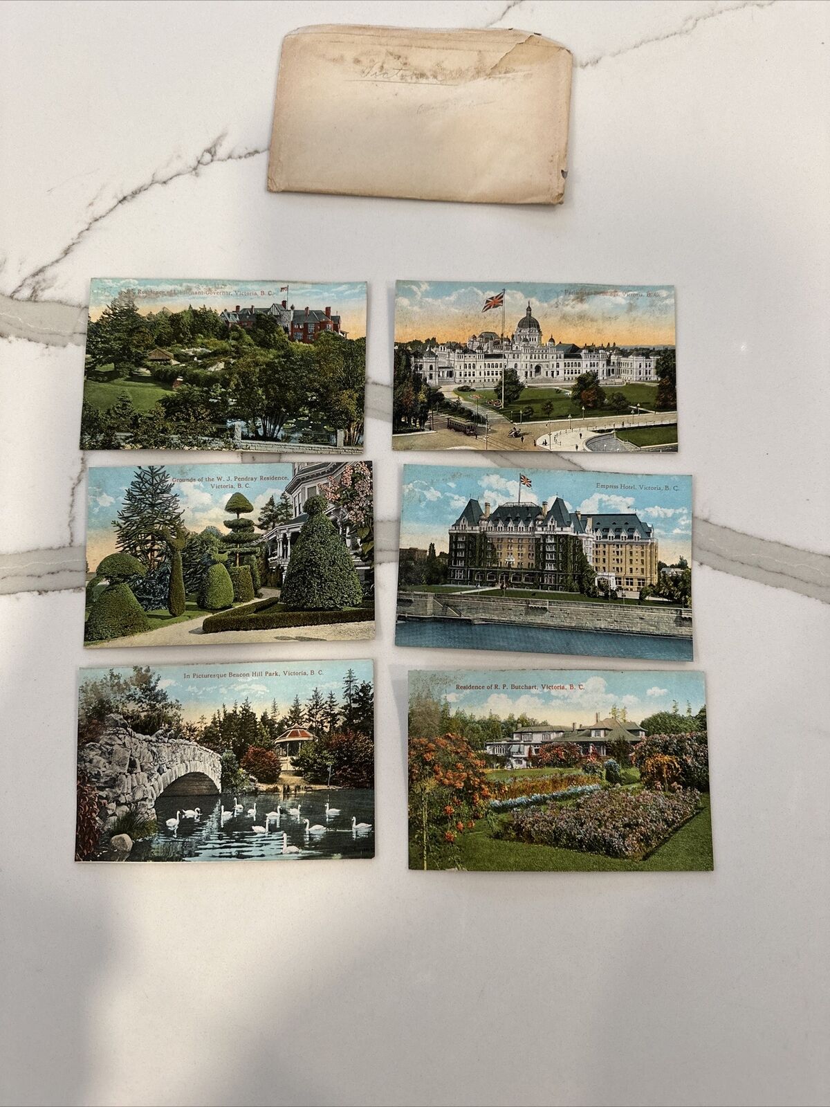Vintage Postcards, Victoria BC. Group Of 6