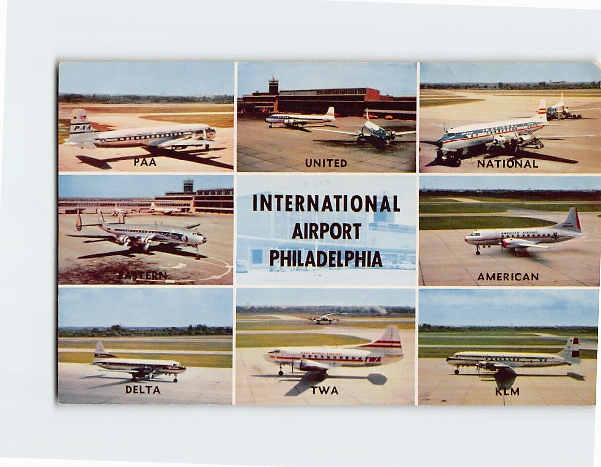 Postcard International Airport Philadelphia Pennsylvania USA