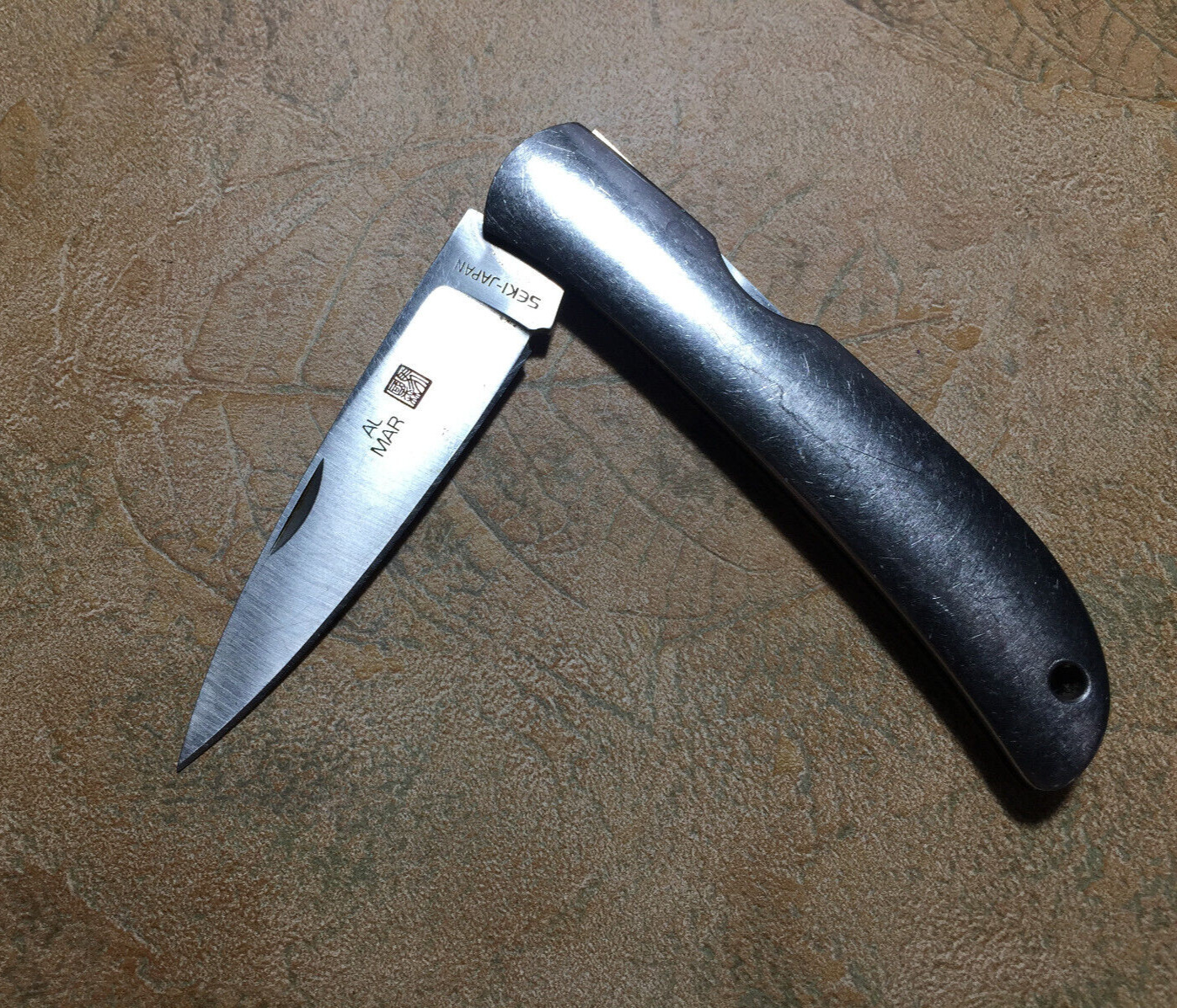 Hard To Find Vintage Al Mar Folding Knife Seki Japan Stainless Steel