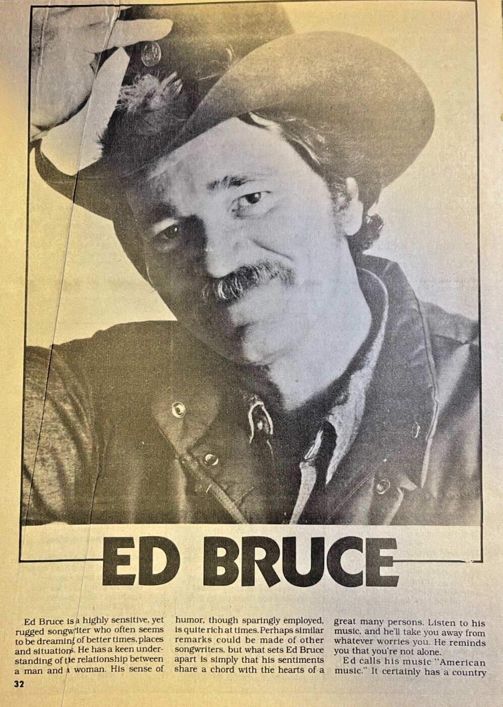 1981 Country Western Musician Actor Ed Bruce