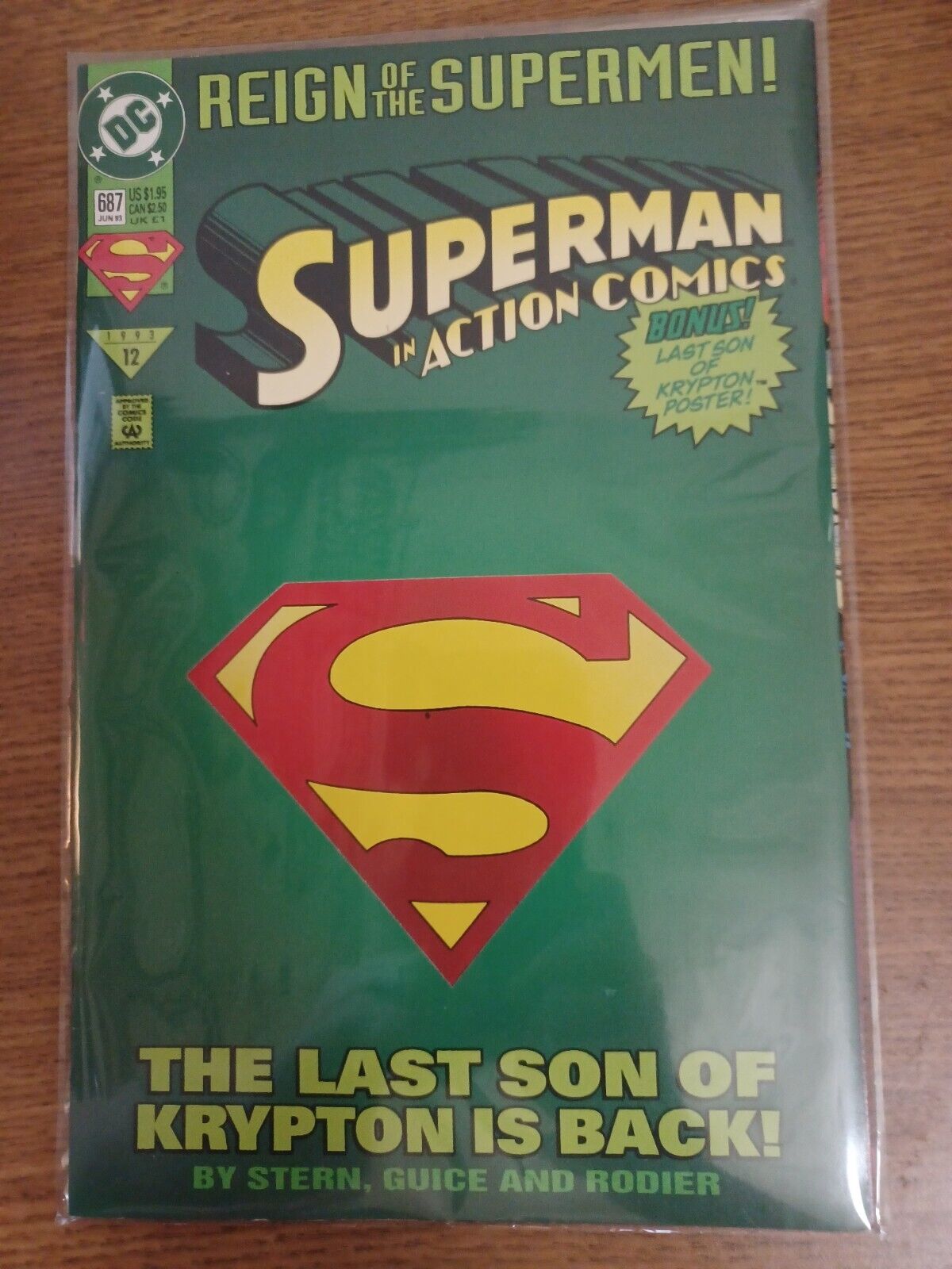 Reign of the Supermen The Last Son of Krypton is Back #687 Die-cut New in Sleeve