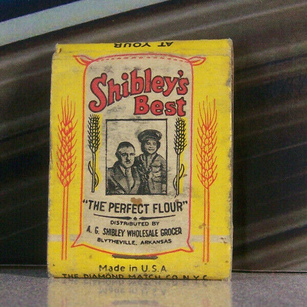 Vintage Matchbook U4 Blytheville Arkansas Shibley\'s Best Perfect Flour Guarantee