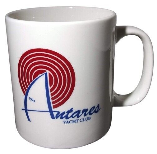 Antares Yacht Club Coffee Mug Vintage 1994 9 FL OZ White Cup