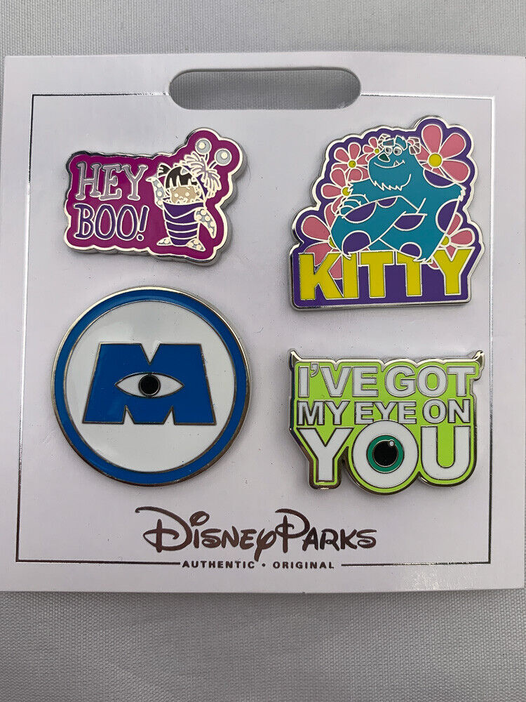 Disney Parks MONSTERS INC Boo Kitty Mike Sully 4 pin set booster pack - NEW