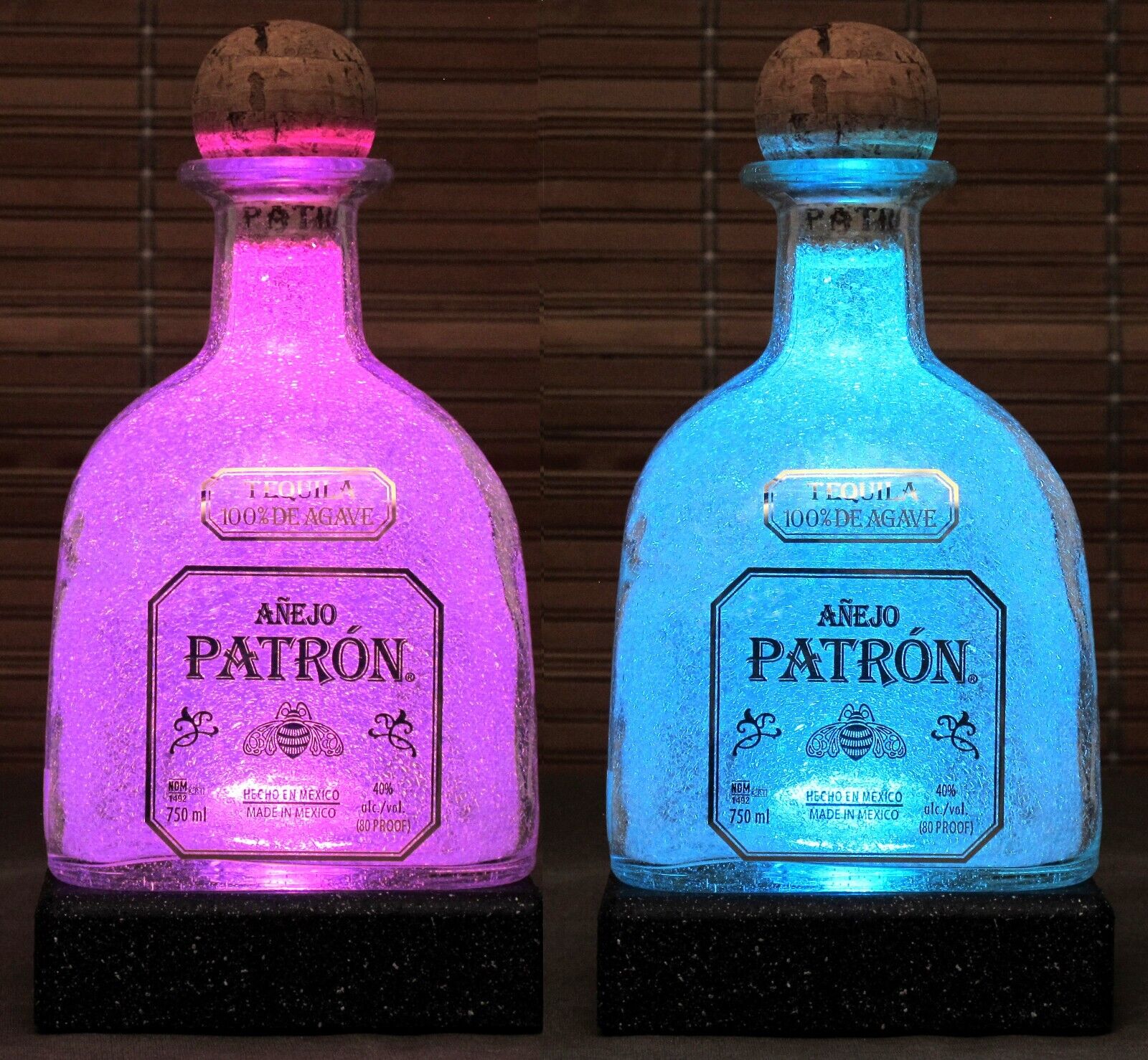 Patron Anejo Tequila 16 Color Changing Remote Control LED Liquor Bottle Lamp